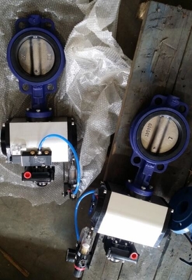 DN40 ~DN1800 Pneumatic Butterfly Valve With Ductile Iron / Stainless Steel